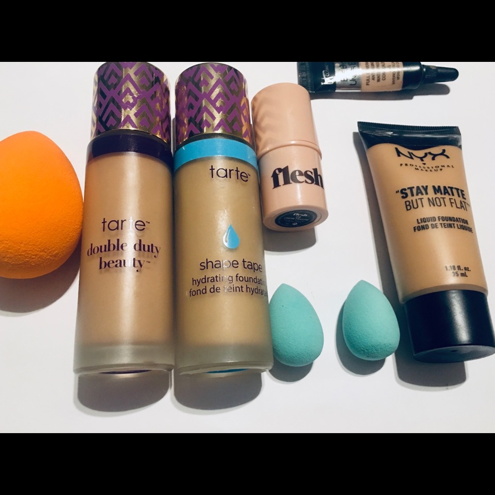 Tarte Foundations Flesh Foundation and NYX